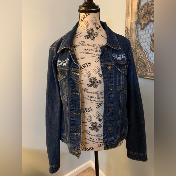 Outback Trading Company Ltd Women’s Denim Jacket Sz MED Jean Jacket Cowgirl - Picture 6 of 8